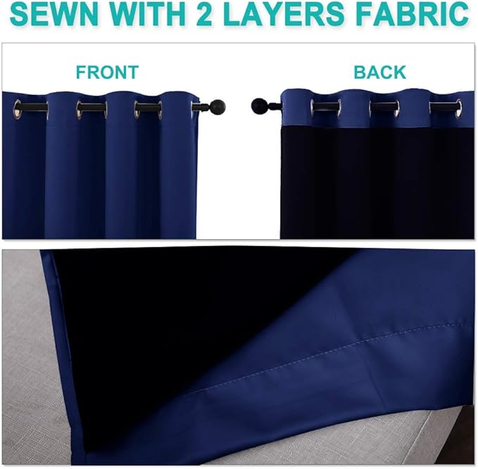 NICETOWN 100% Blackout Curtains