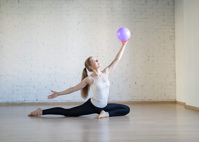 Small Exercise Ball for Between Knees, 6 inch Pilates Ball with Pump, Mini Yoga Core Ball Physical Therapy