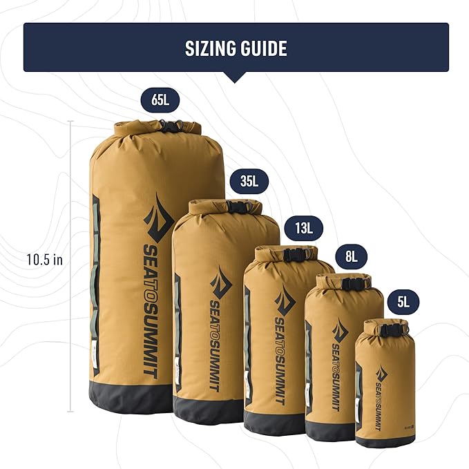 Sea to Summit Big River Dry Bag, Heavy-Duty Dry Storage, 8 Liter, Jet Black