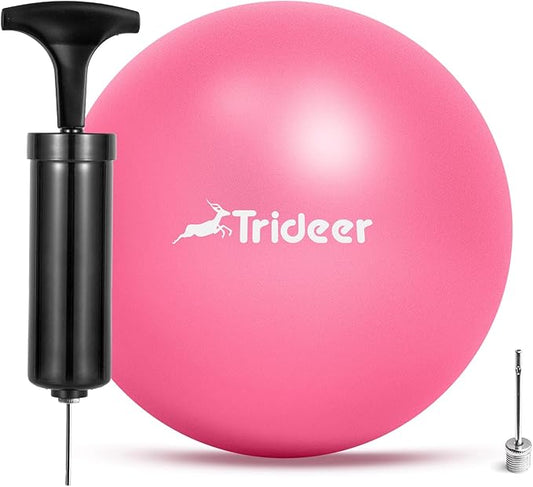 Trideer Pilates Ball - 7-8 inch with Pump, Small Core Ball for Yoga, Barre, Physical Therapy