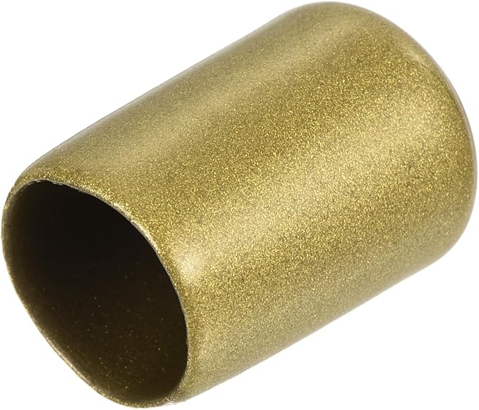 uxcell 20pcs Rubber End Caps 9/16"(14mm) ID Vinyl Round Tube Bolt Cap Cover Thread Protectors Gold
