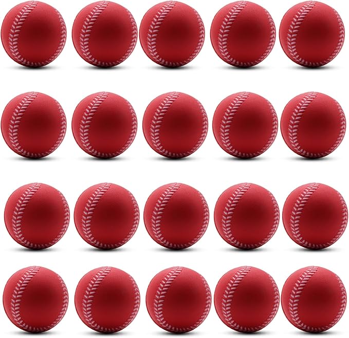 Magicorange Baseball, Foam Baseballs 20 Pack Practice Training Baseballs Unmarked Baseball Soft Toss, Batting, Fielding, Hitting, Pitching