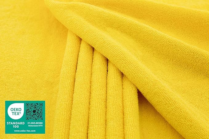 American Soft Linen Oversized Bath Sheet 40x80 Extra Large for Bathroom, 600 GSM 100% Cotton Turkish Jumbo Bathsheet Towels for Adults, Yellow Bath Sheet