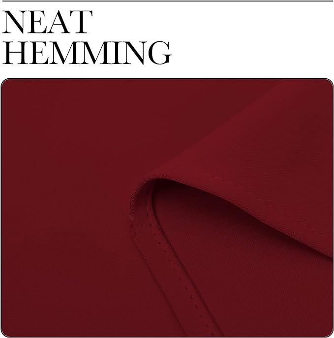NICETOWN Burgundy Red Blackout Curtains 102 inches Length