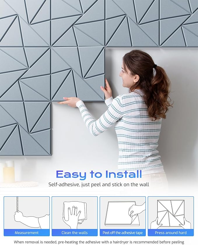 12 Pack Acoustic Panels, Sound Proof Foam Panels