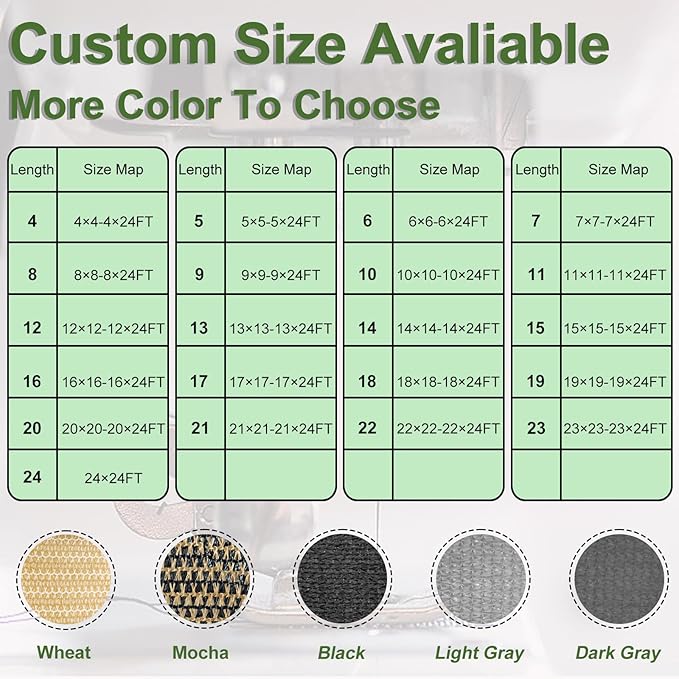 Artpuch Outdoor Pergola Shade Cover 21x22 FT Sun Shade Cloth with Grommets Mocha 90% UV Protection Canopy Patio Privacy Screen (Customized Available)