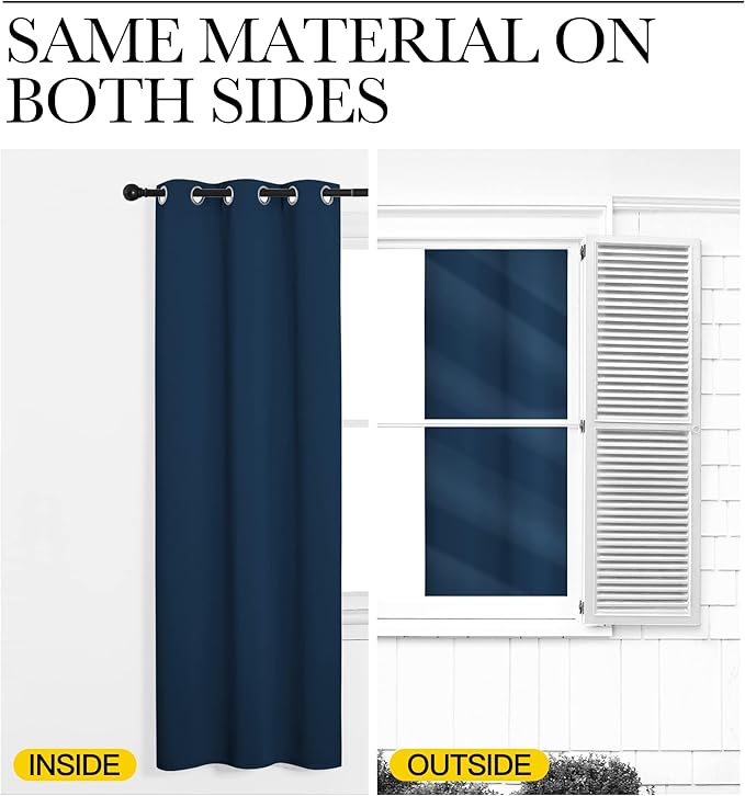 NICETOWN Bedroom Curtain Panels Blackout Draperies, Thermal Insulated Solid