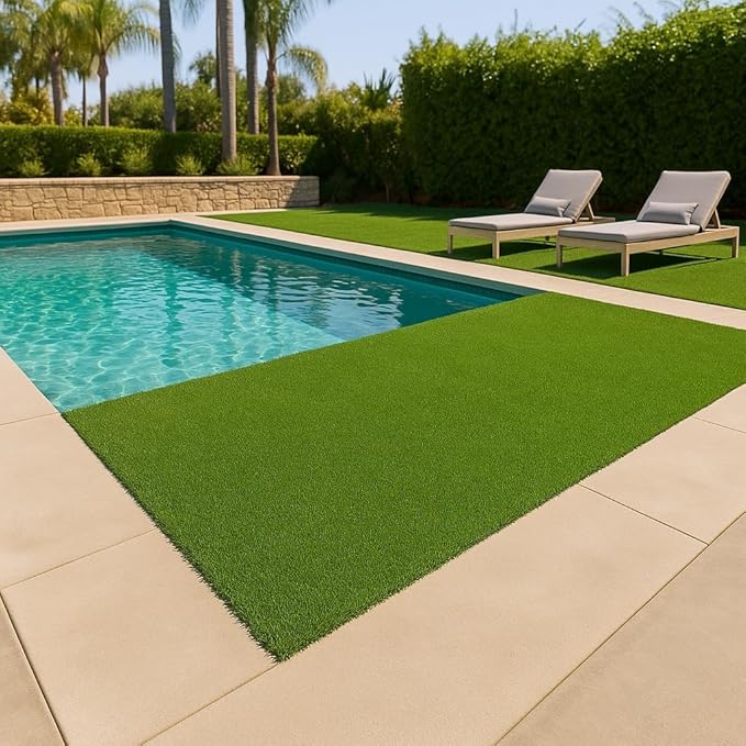 Ottomanson Artificial Turf Golf Hitting Mat 2' x 6'6" Indoor/Outdoor Waterproof Synthetic Fake Grass for Putting Practice Baseball Football Sports Gym Backyard, Custom Size 2' up to 30'