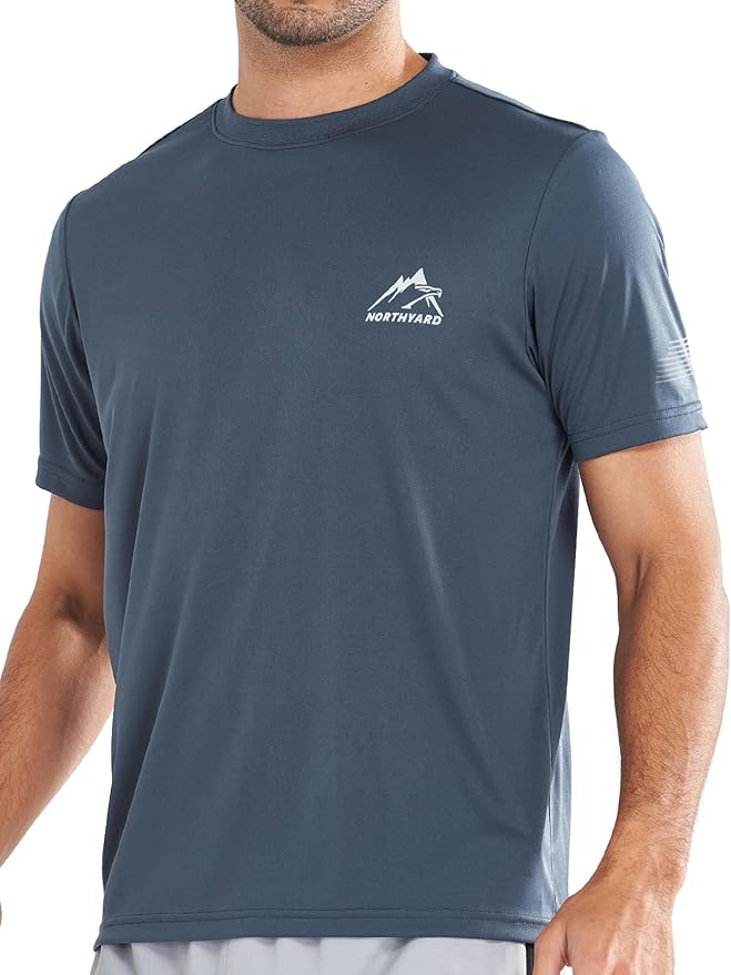 NORTHYARD Men's UPF 50+ Sun Protection Shirts Swim SPF UV Quick Dry Short Sleeve T-Shirts for Athletic Fishing Rash Guard