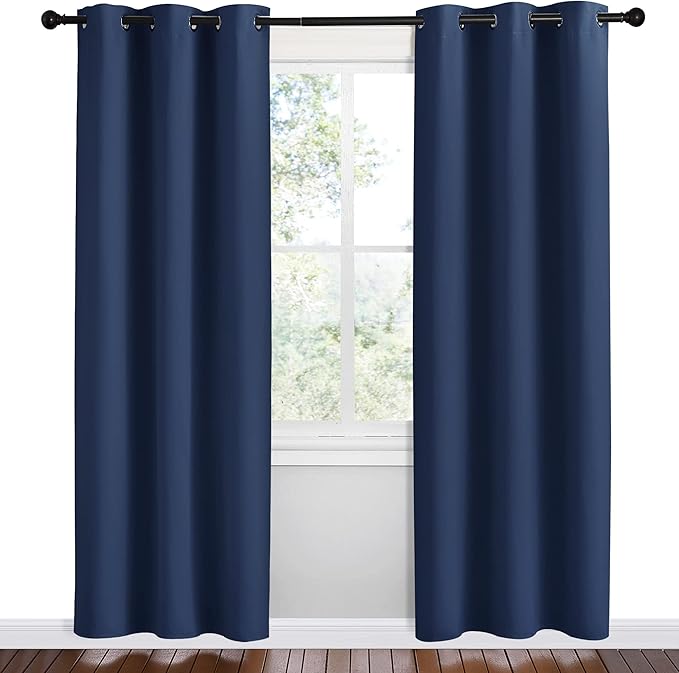 NICETOWN Blackout Draperies Curtains, 1 Pair, 42 x 78 inches, All Season