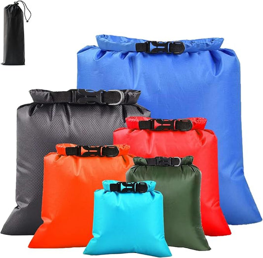6PCS Dry Bags Waterproof, Lightweight Dry Bags for Kayaking Waterproof，Outdoor Waterproof Bag for Kayaking Hiking Boating Camping