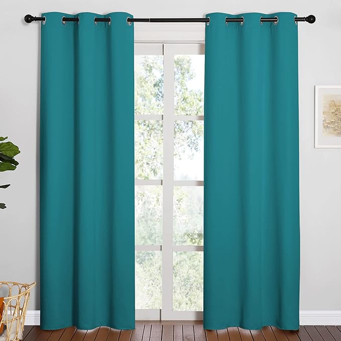 NICETOWN Room Darkening Curtains 84 inch Length 2 Panels, Thermal Insulated