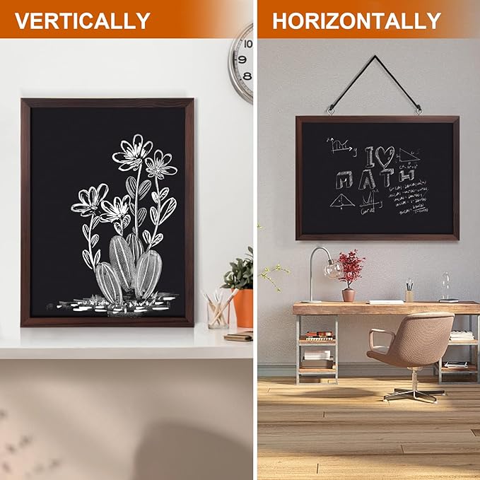 Comix Magnetic Chalkboard, 18 x 24 Inches Wooden-Framed Blackboard