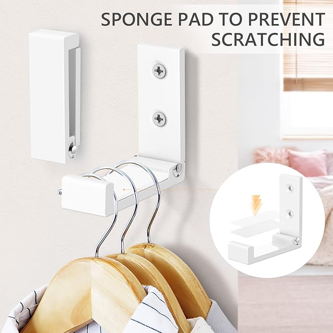 Folding Coat Hooks, Foldable Adhesive Hooks, Headphone Jacket Holder, Aluminum
