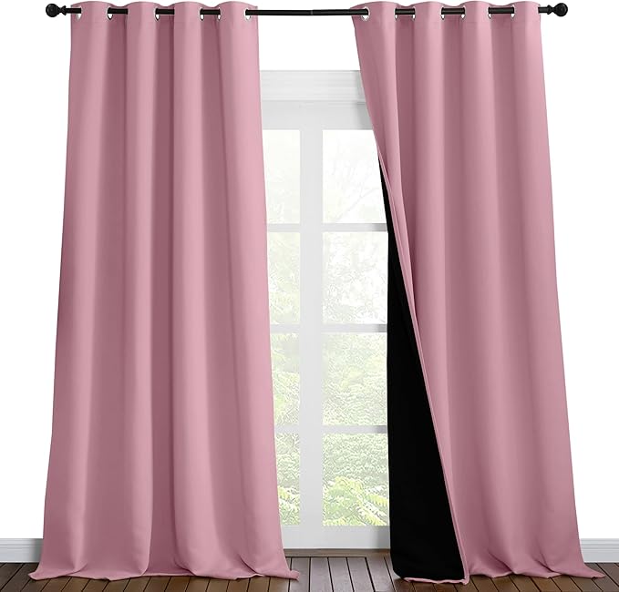 NICETOWN 100% Blackout Blinds, 52 inches x 120 inches, Laundry Room Decor