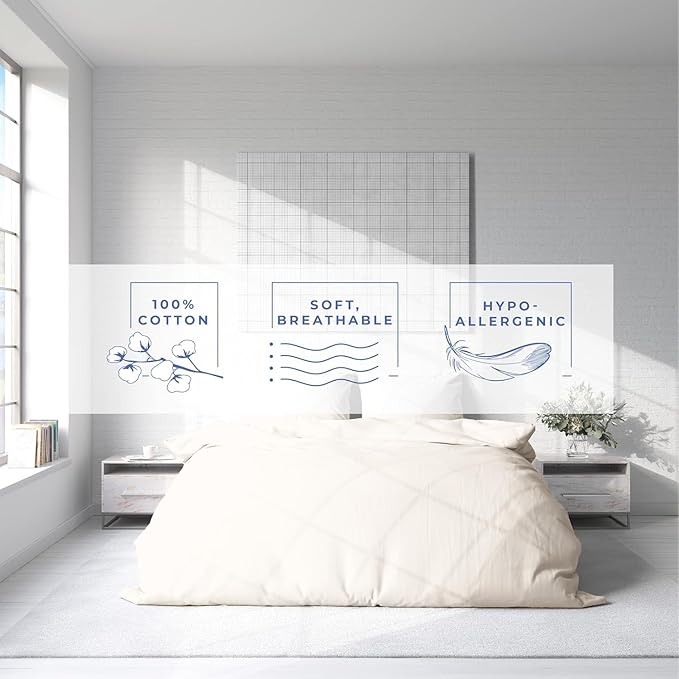 Kotton Culture 120"x120" 3 Pc Super King Plus/Super Oversize King Duvet Cover Set 100% Egyptian Cotton - 600 TC Comforter Cover, Zipper Closure & Corner Ties - Fits Only Extra Large Inserts - Butter