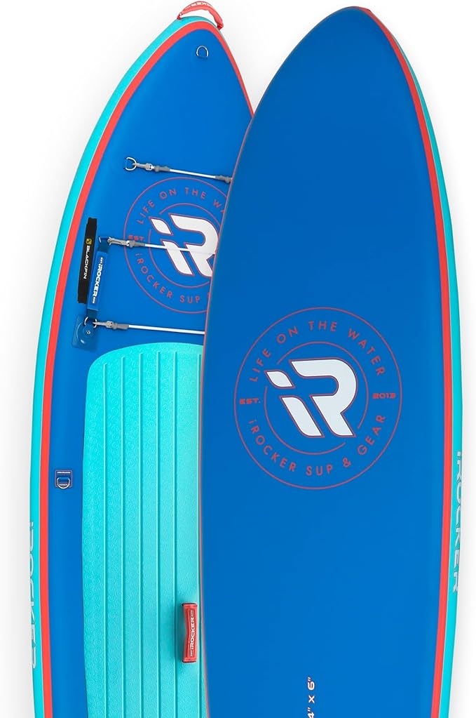 iROCKER Cruiser 7.0 Inflatable Stand Up Paddle Board Premium SUP and Accessories - Beginner Friendly - Extra Wide Base - Tandem Capable
