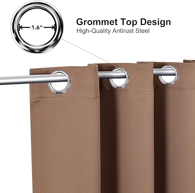 ChrisDowa Grommet Blackout Curtains