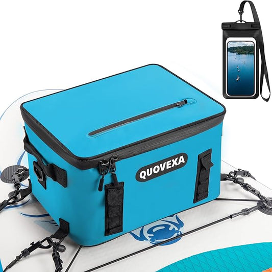 Paddle Board Cooler Bag, Sup Cooler, Coolers Deck Bag with 4 Pockets, Kayak Cooler Fits 30 Cans, Deck Coolers Bag for Paddleboard, Paddle Board Accessories with Phone Pouch