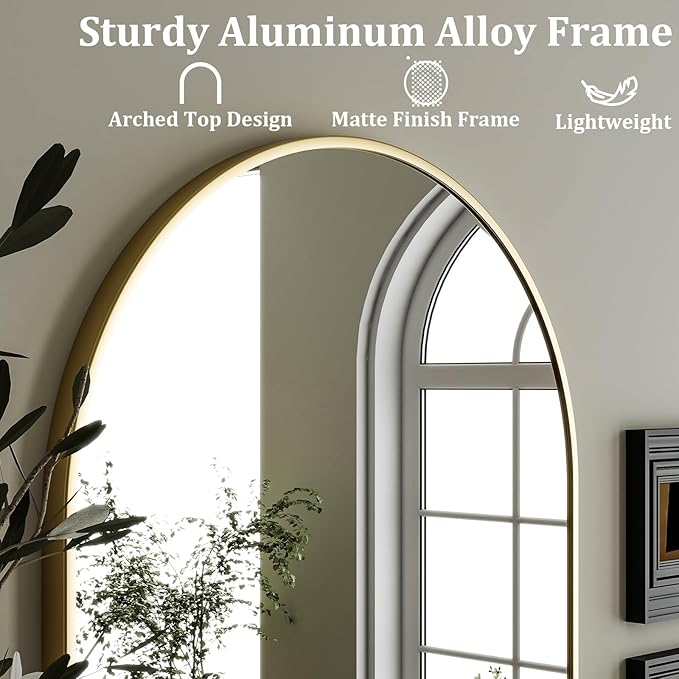HARRITPURE 20"x30" Arched Bathroom Mirror