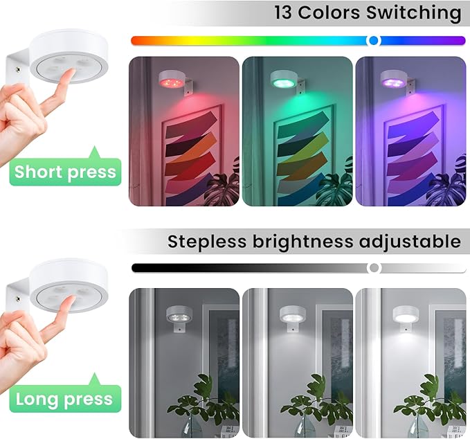 4-Pack Picture Light Battery Operated