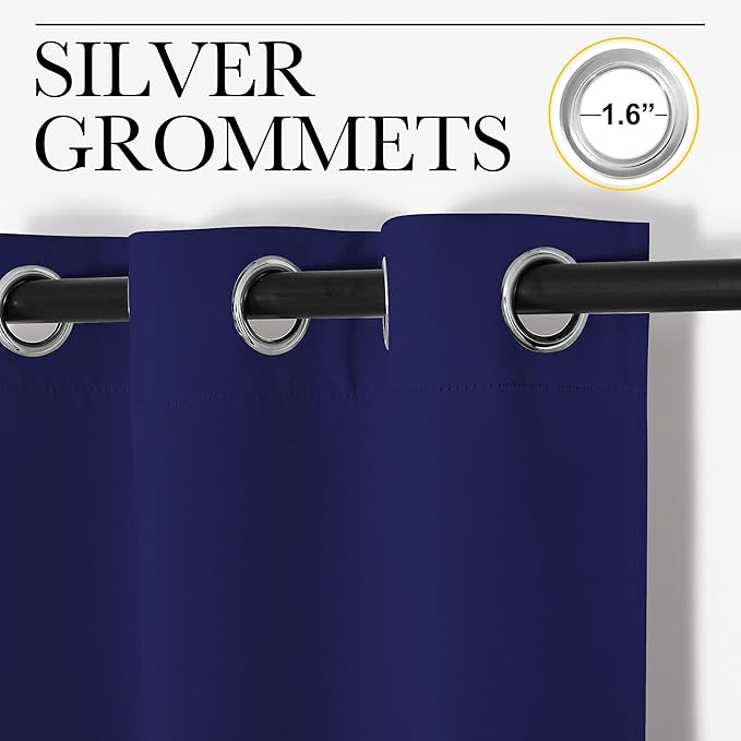NICETOWN All Season Thermal Insulated Solid Grommet Top Blackout