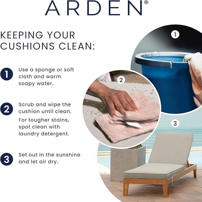 Arden 4-Pack Outdoor Patio Dining Chair Cushion, 20x44, Rain-Proof Seat Pad, Fade-Resistant Outdoor Cushion Tan Diamond Trellis