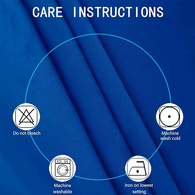 LEMOMO Blackout Curtains 52 x 120 Inch Long Royal Blue Curtains Set of 2 Panels