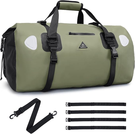 Haimont Waterproof Duffel Bag Roll-top Dry Duffel Bag with Quick-fixed Straps for Motorcycling, Rafting, Boating, SUP, Kayaking, Travel, 50L/70L