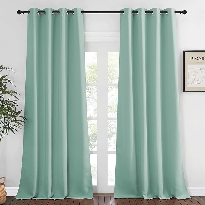 NICETOWN Bedroom Curtain Room Darkening Drapery 102 inches Length