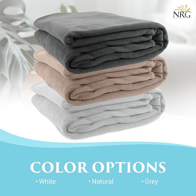 NRG Polar Fleece Blankets Fleece Massage Table Blanket - 60" x 86" - Grey - Ultra Soft, Warm & Comfortable - Lightweight Blanket Perfect for Most Massage Tables - Machine Washable