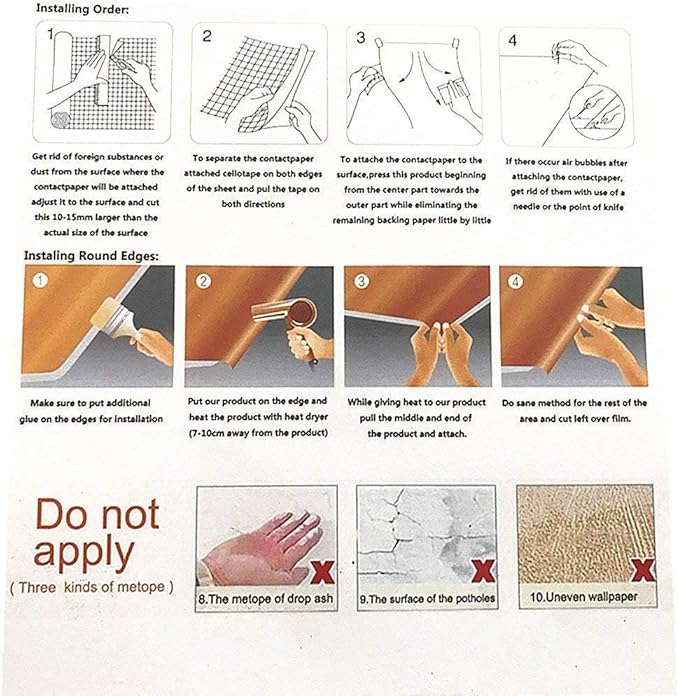 3D Wood Grain Self Adhesive Peel and Stick Waterproof Wall Border Easy to Apply