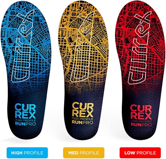 CURREX RunPro Insoles for Running Shoes – Arch Support Inserts to Help Reduce Fatigue, Prevent Injuries & Boost Performance – for Men & Women – Low Arch, 2X Size