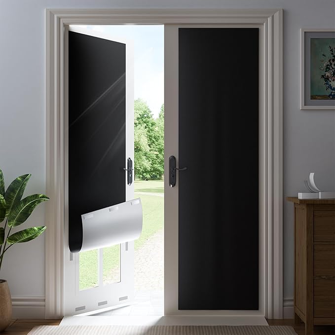 25" W x 64" L 100% Blackout Curtains, Total Darkness No-Drill Black Out Window