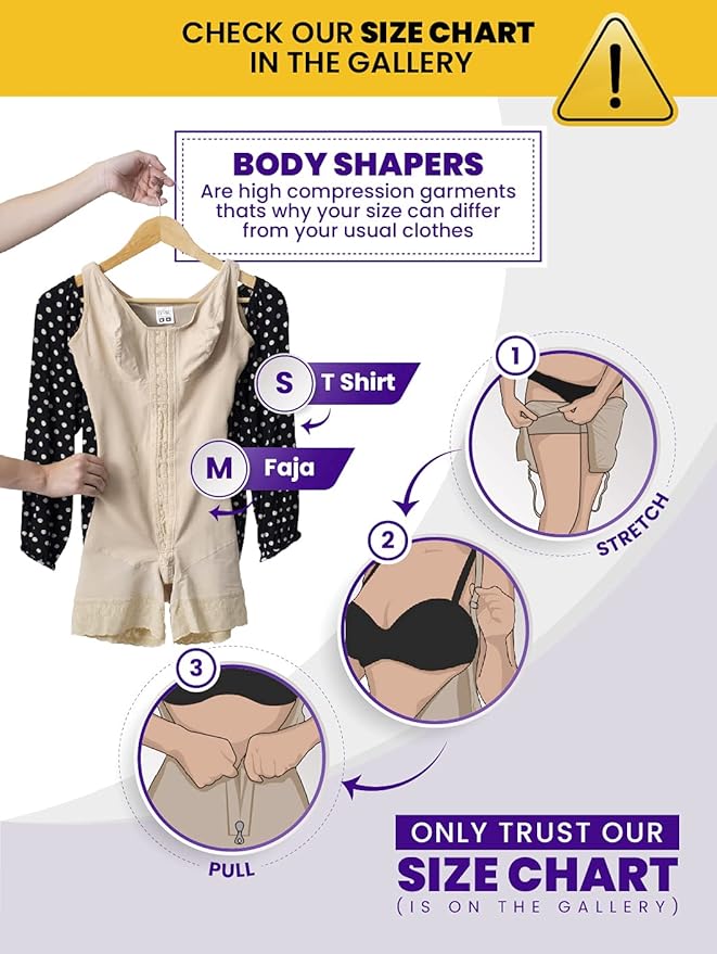 M&D Full Body Faja for Women | Fajas Colombianas Moldeadoras Post Surgery – Stage 2 Faja for Tummy Tuck, Lipo 360 & BBL