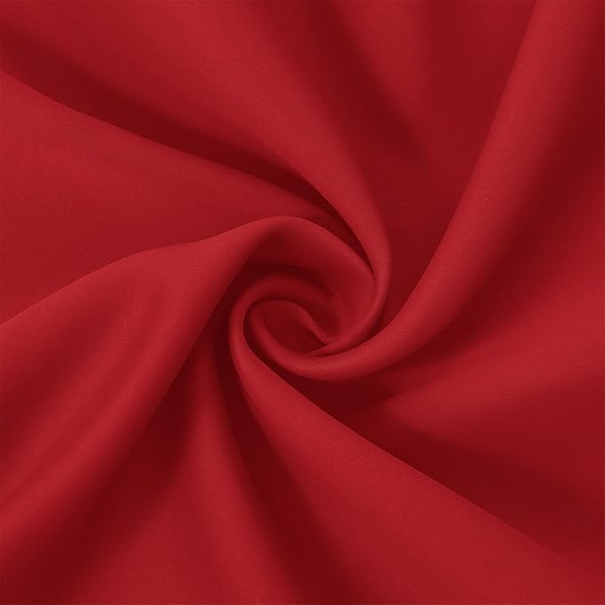 LEMOMO Blackout Curtains 66 x 95 inch/Bright Red Curtains Set of 2