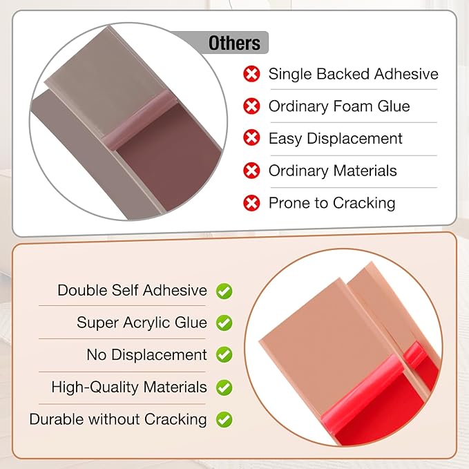 Floor Transition Strip Self Adhesive Vinyl Door Threshold for Doorways Carpet Edging Trim Overlap Edge Reducer for Laminate Floor, Carpet, Tile (Yellow Oak Grain, 1/5" to 2/5", 10Ft)