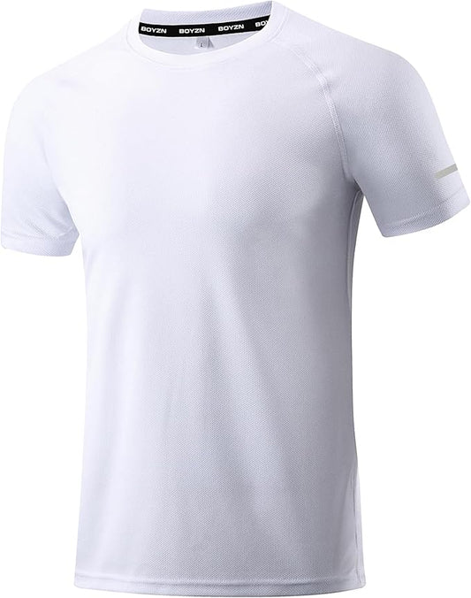 Boyzn 1, 3, 5 or 7 Pack Men's Workout Running Shirts, Dry Fit Moisture Wicking T-Shirt, Gym Athletic Short Sleeve Tee Shirts