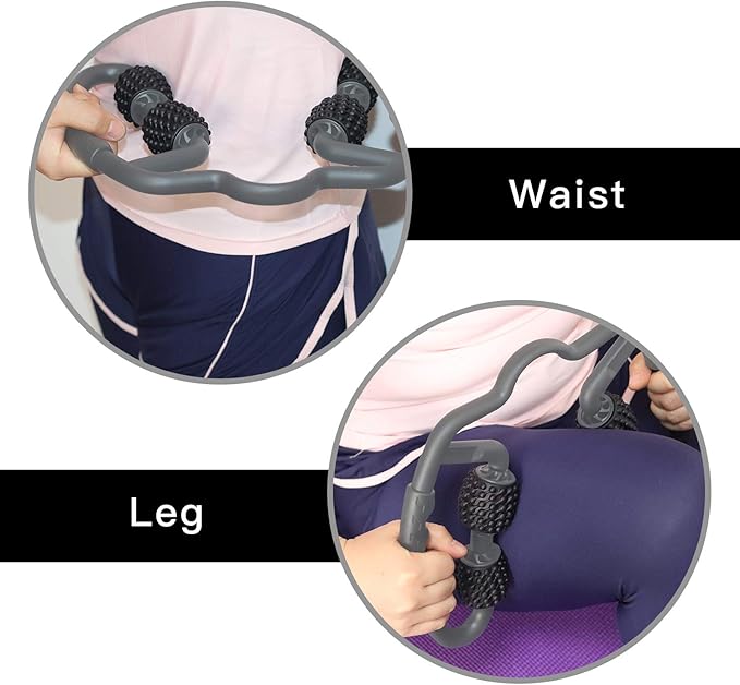 Cellulite Massage Tool Deep Fascia Massager & Dimpled Skin Remover for Legs - Anti-Cellulite Roller Tech with Lymphatic Drainage, Smooth Skin & Pain Relief for Thighs & Buttocks Sculpting