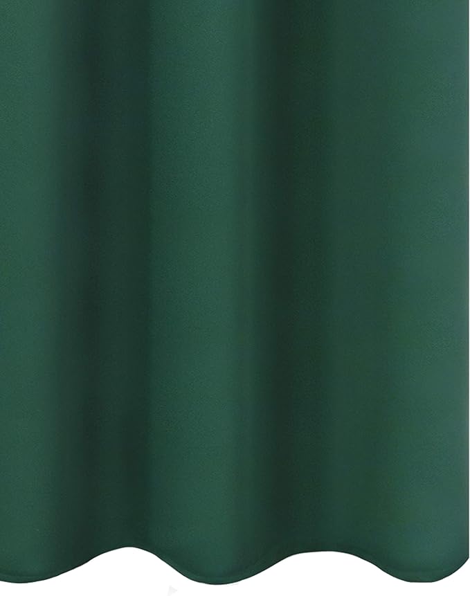LEMOMO Dark Green Blackout Curtains/42 x 63 Inch/Set of Two Panels Grommet