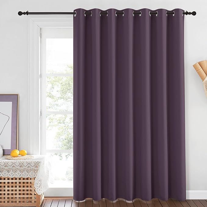 NICETOWN Patio Door Curtain 84 inches Long, Grommet Room Divider Curtain Panel