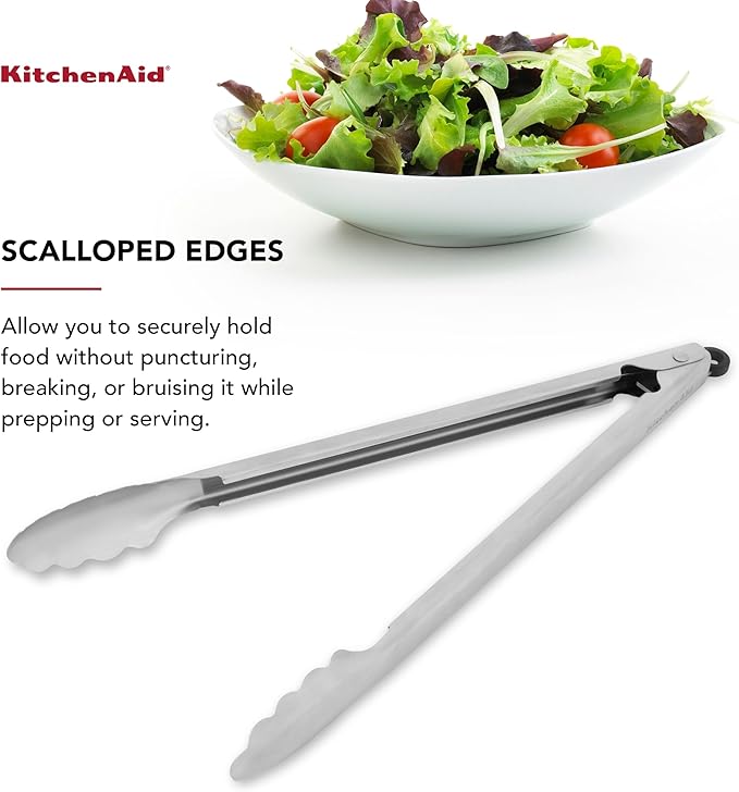 KitchenAid Stainless Steel Long Tongs, 14 Inch