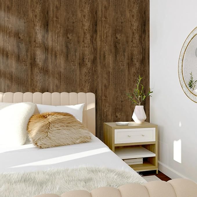 Abyssaly Wood Grain Contact Paper, Thicken Self Adhesive Removable Wallpaper