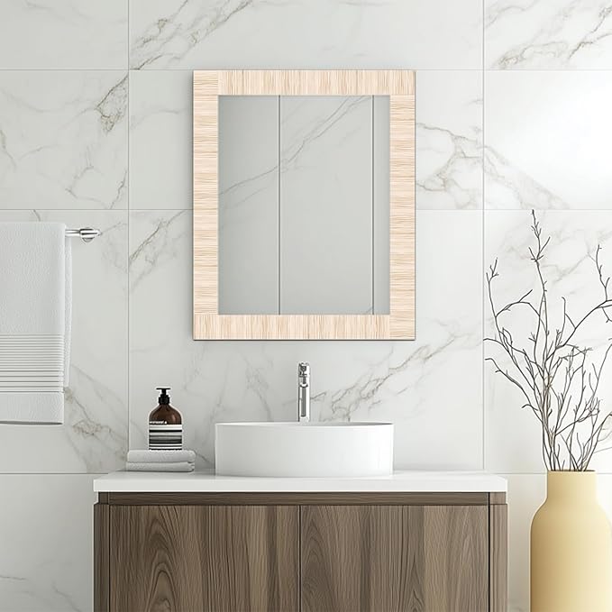 HOMETITUTE Wallpaper Border Peel and Stick Wall Border Beige Bamboo Texture