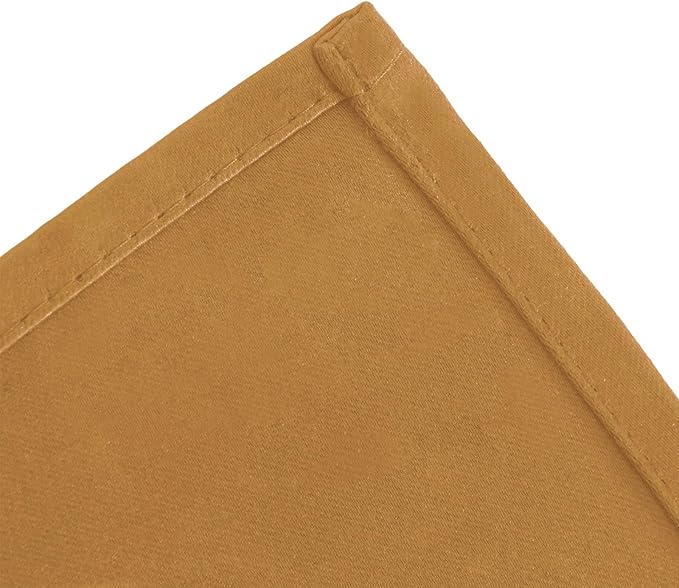 LEMOMO Mustard Yellow Blackout Curtains 52 x 63 Inch Length/Set of 2 Curtain