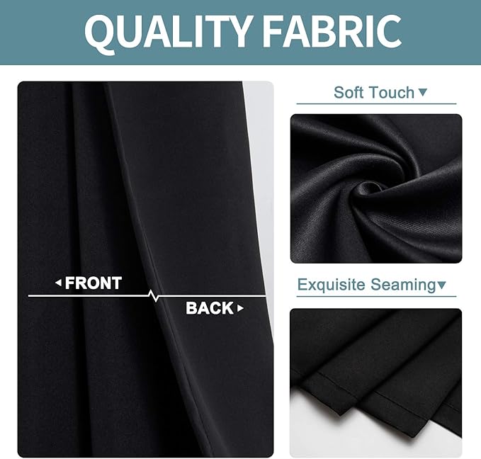 ChrisDowa Blackout Curtains 70 inches Wide