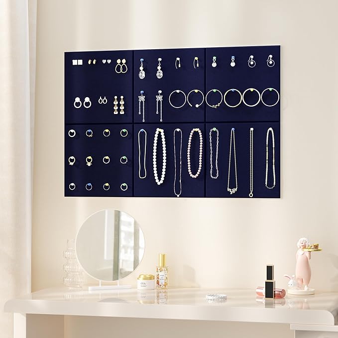 Neatsure Large Cork Board for Wall, 6 Panels Felt Tiles Tack Push Pin Board for