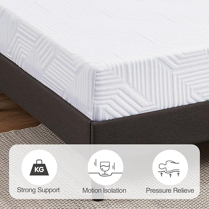 5 Inch Full Memory Foam Mattress,Cooling Gel Full Size Mattress in a Box,Medium Firm Mattresses for Pressure Relief,Double Mattress,CertiPUR-US Certified