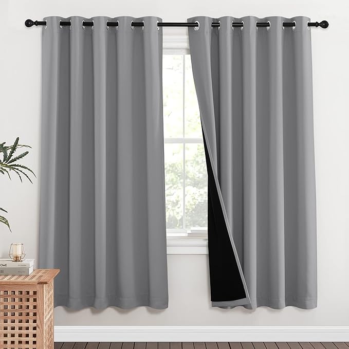 NICETOWN Full Shade Curtain Panels, Pair of Energy Smart & Noise Blocking Out
