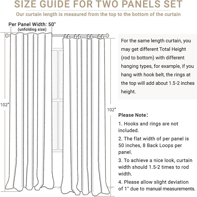 100% Blackout Shield Dark Brown Linen Blackout Curtains